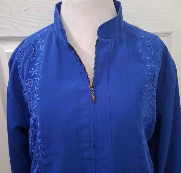 NWT Vintage Great Cavalier Royal Blue Embroidered Jacket   Size L - Picture 2 of 15
